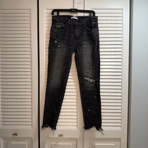 Moussy Black Distressed Skinny Jeans